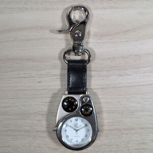 Keychain Multi Function Quartz Watch Compass Thermometer Magnifier untested
